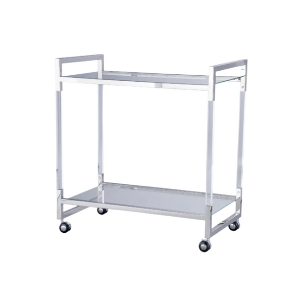 Stainless Steel Bar Cart with Acrylic Glass