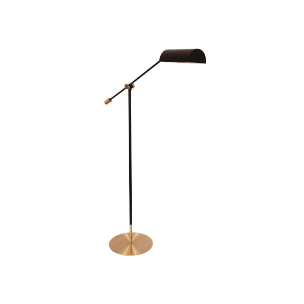 Black and Brass floor lamp or reading lamp