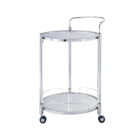 Stainless Steel Bar Cart with Mirror